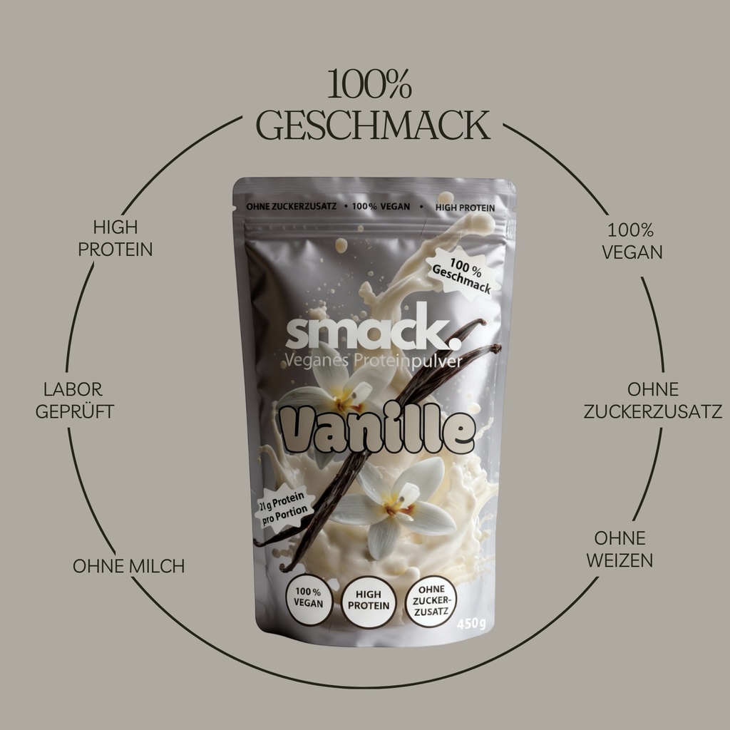 smack. Veganes Proteinpulver Vanille 450 Gramm
