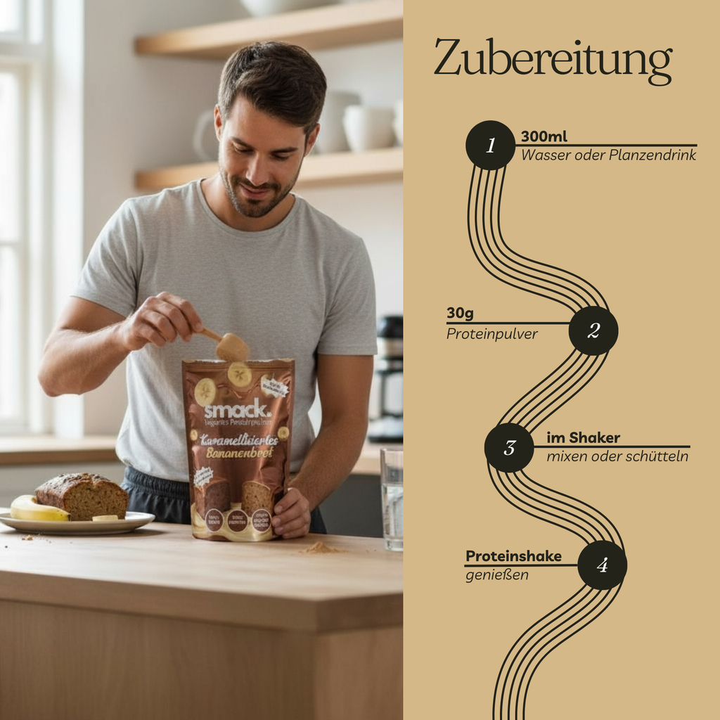 smack. Veganes Proteinpulver Karamellisiertes Bananenbrot 450 Gramm