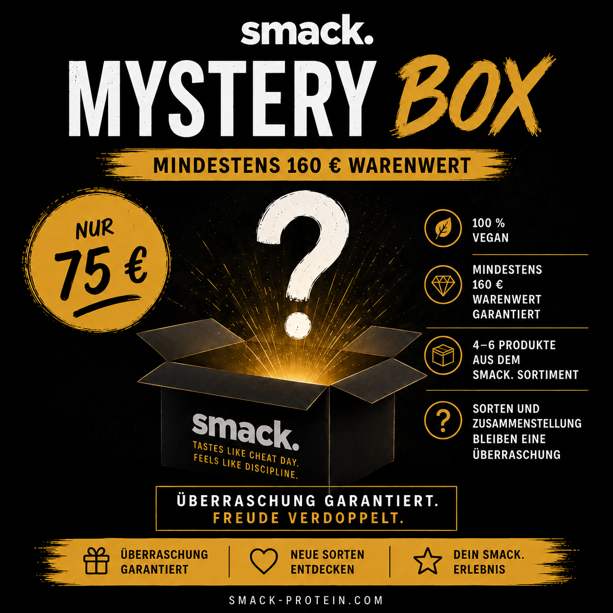 smack. MYSTERY BOX veganes Protein MEDIUM