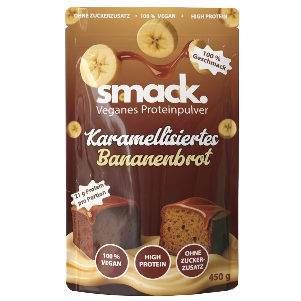 smack. Veganes Proteinpulver Karamellisiertes Bananenbrot 450 Gramm