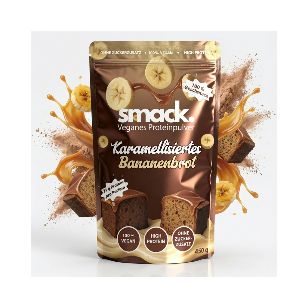 smack. Veganes Proteinpulver Karamellisiertes Bananenbrot 450 Gramm