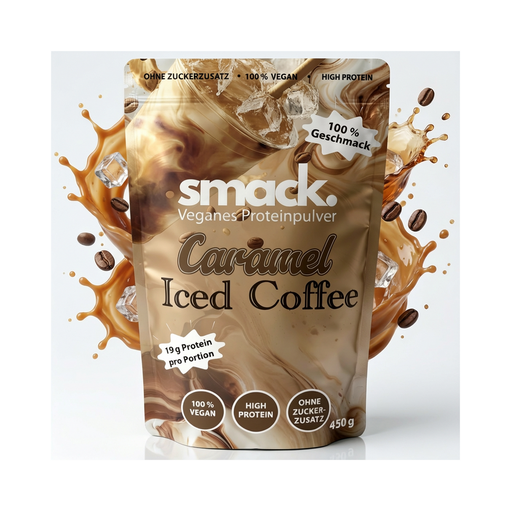 smack. Veganes Proteinpulver Caramel Iced Coffee 450 Gramm