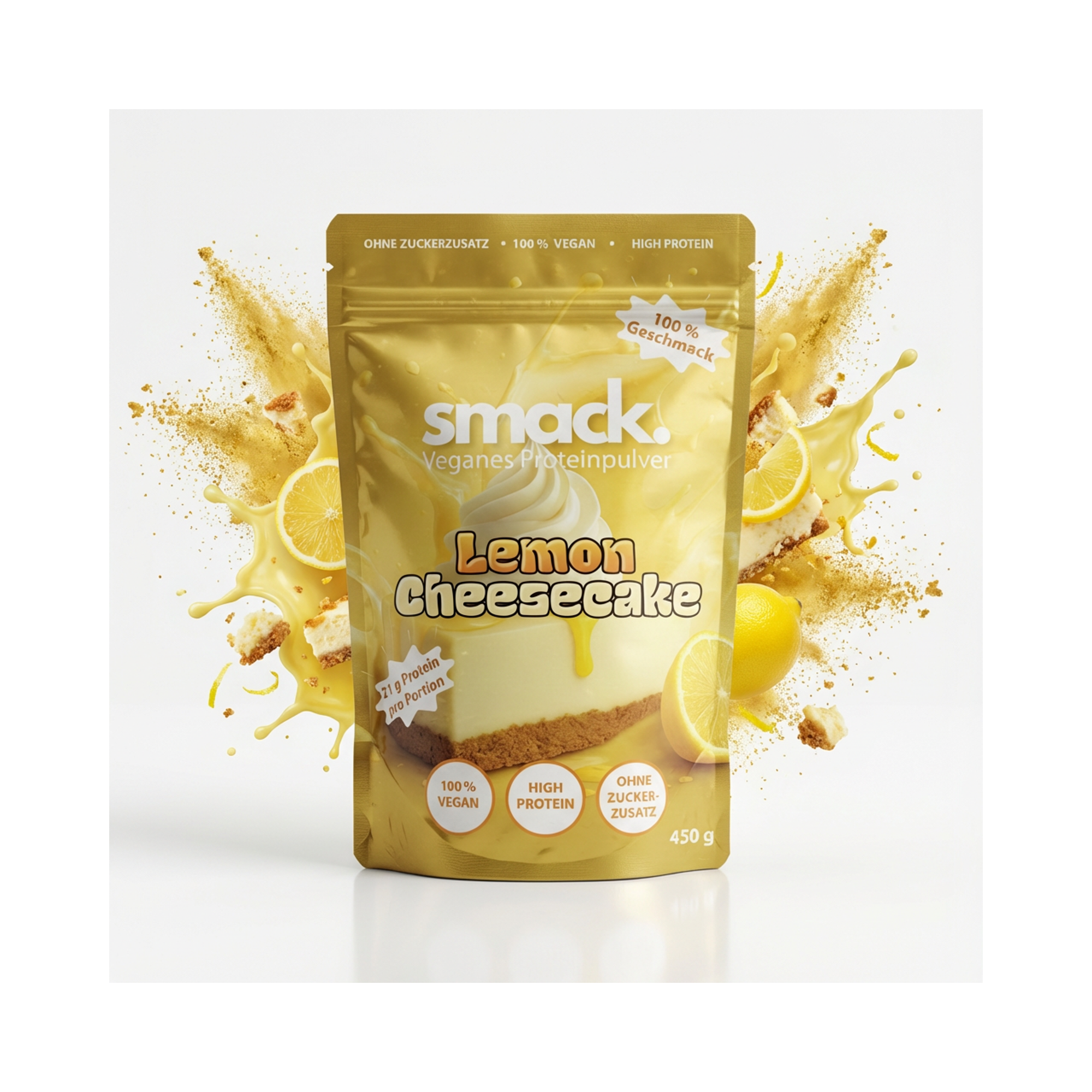smack. Veganes Proteinpulver Lemon Cheesecake